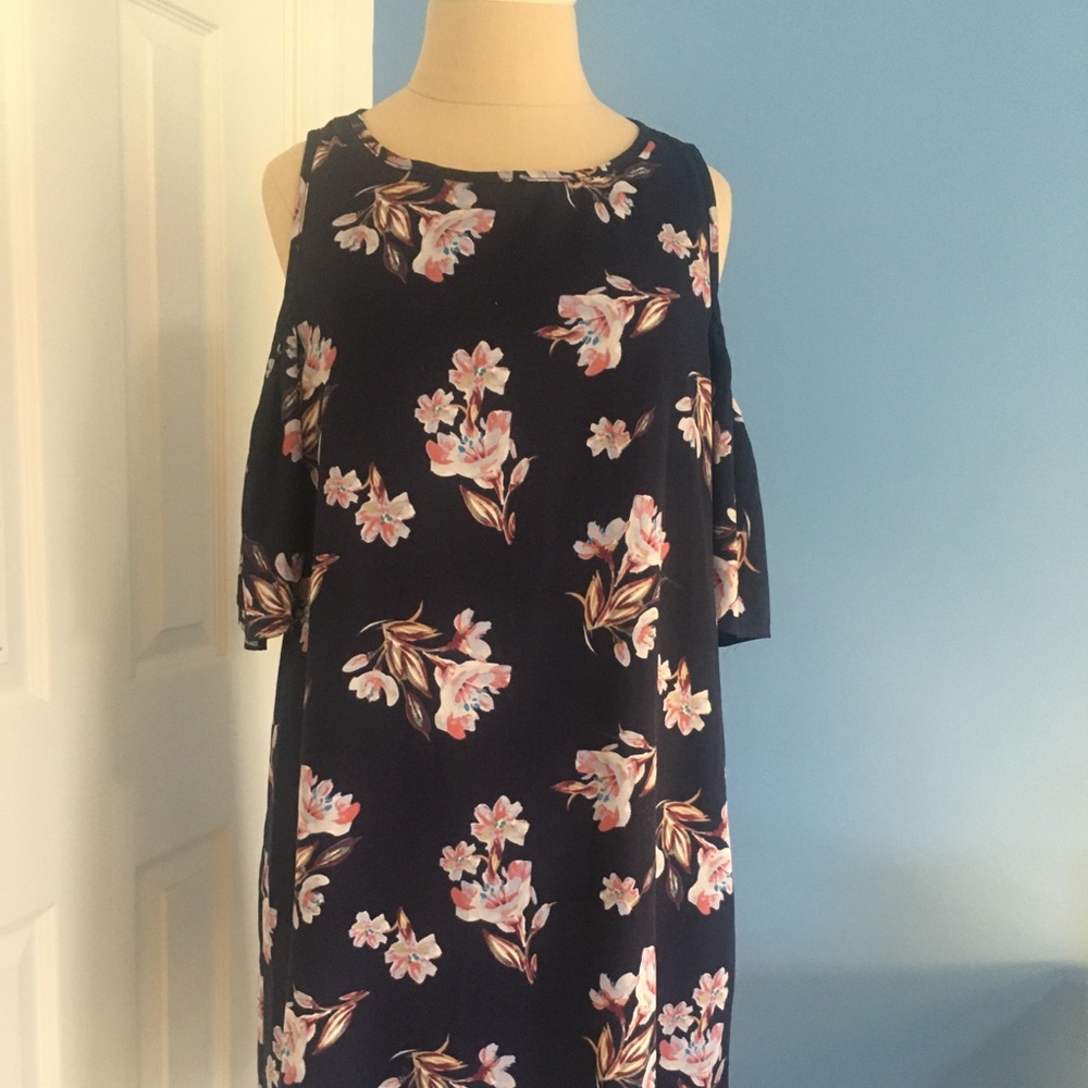 Off the shoulder flutter sleeves dress